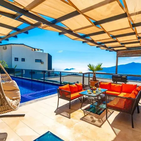 Koerdere 3 Bedroom Seaview With Private Pool Hot Tub * Kalkan