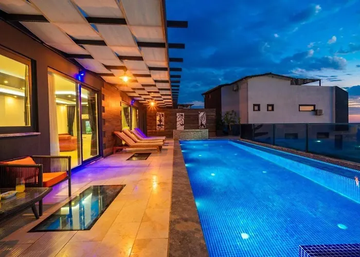 Villa Koerdere 3 Bedroom Seaview With Private Pool Hot Tub Kalkan